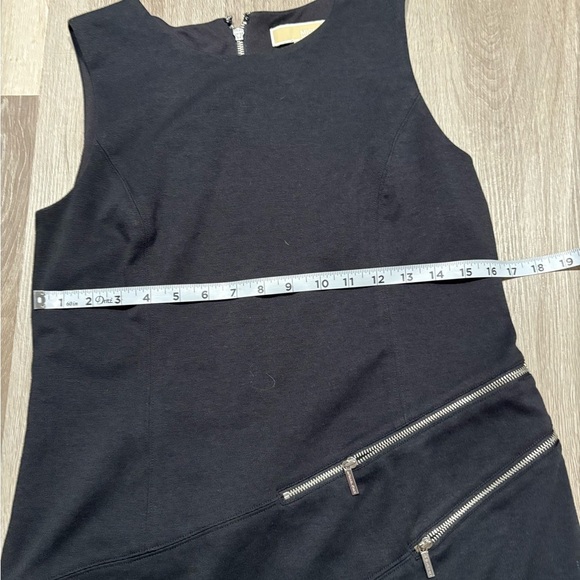 MICHAEL Michael Kors Black Mini Dress with Silver Zipper Accents - Picture 5 of 7